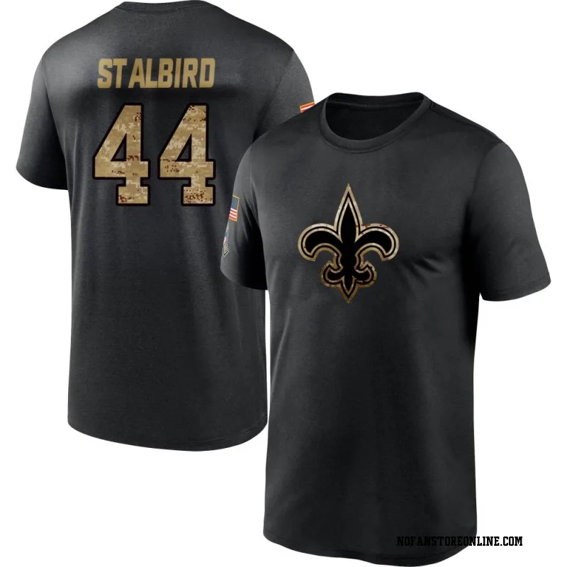 Black Men's Isaiah Stalbird New Orleans Saints 2020 Salute To Service Performance T-Shirt