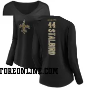 Black Women's Isaiah Stalbird New Orleans Saints Backer Slim Fit Long Sleeve T-Shirt