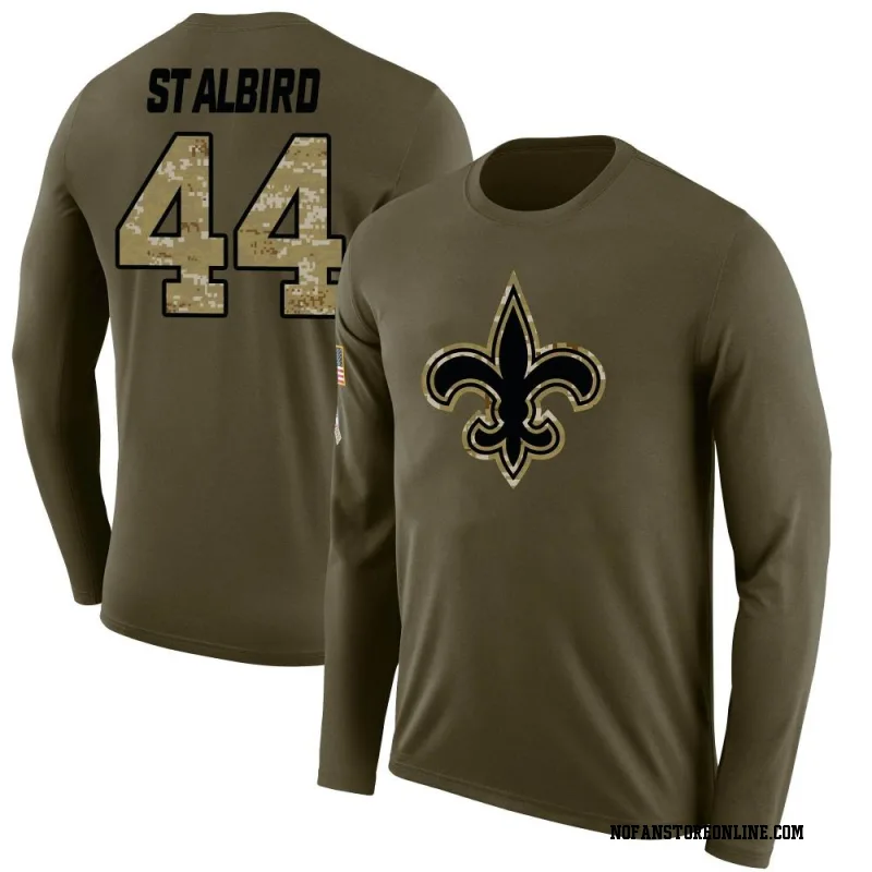 Olive Men's Isaiah Stalbird New Orleans Saints Salute to Service Sideline Legend Long Sleeve T-Shirt