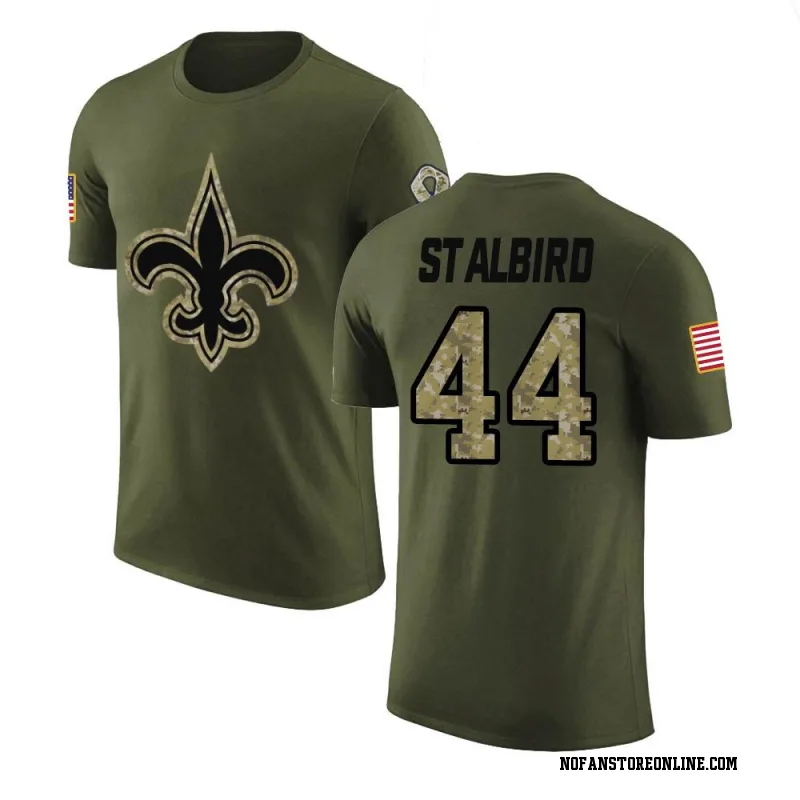 Olive Youth Isaiah Stalbird New Orleans Saints Salute to Service Legend T-Shirt